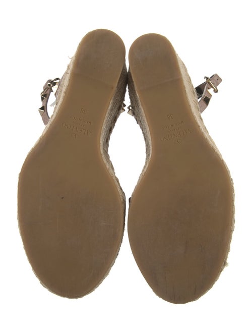 Valentino Rockstud Accents Leather Espadrilles