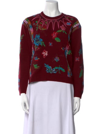 Valentino Virgin Wool Printed Sweater