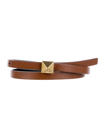 Valentino Skinny Leather Belt
