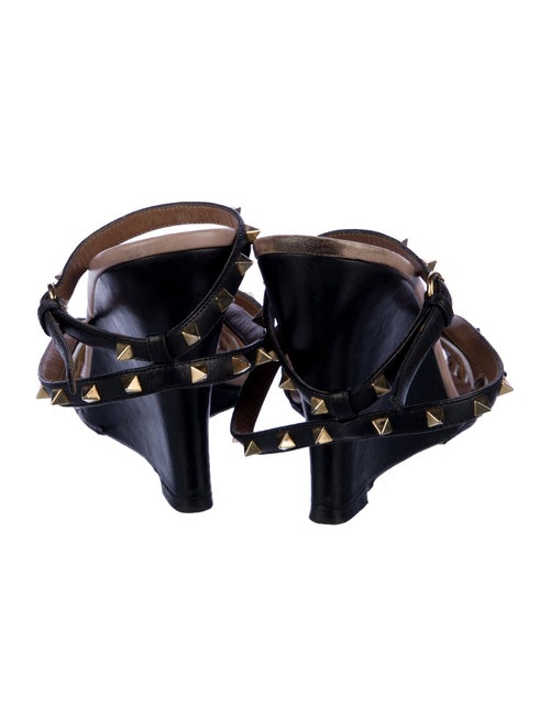 Valentino Rockstud Accents Leather Slingback Pumps