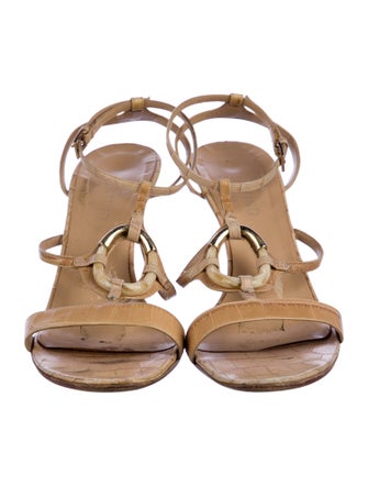 Valentino Snakeskin T-Strap Pumps