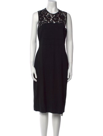 Valentino Crew Neck Midi Length Dress