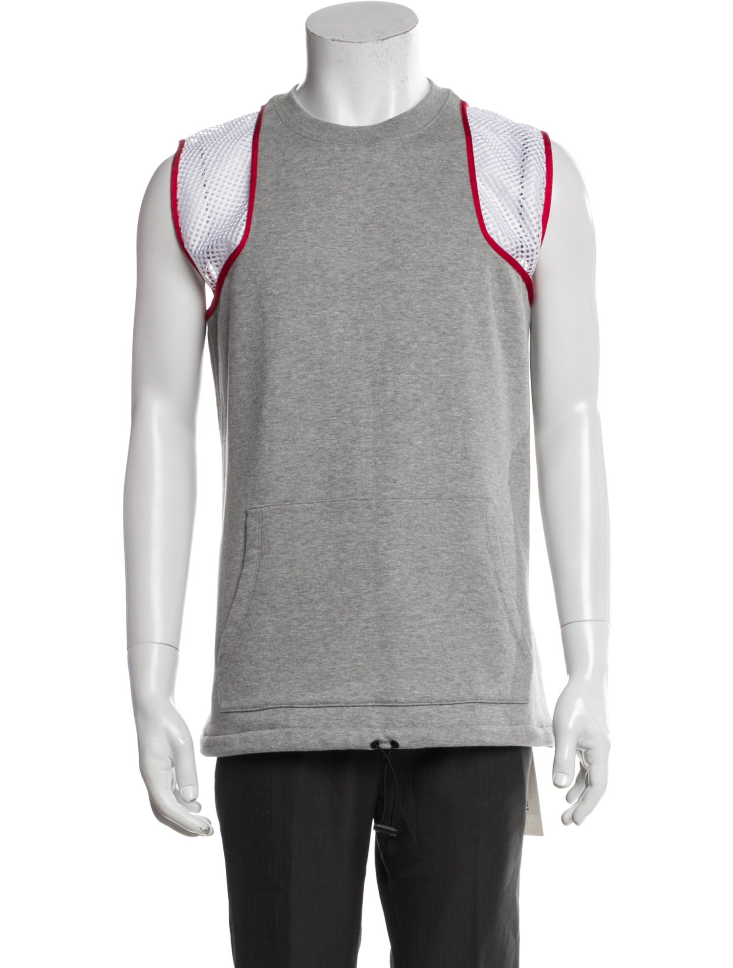 Valentino Colorblock Pattern Mock Neck Sweater Vest