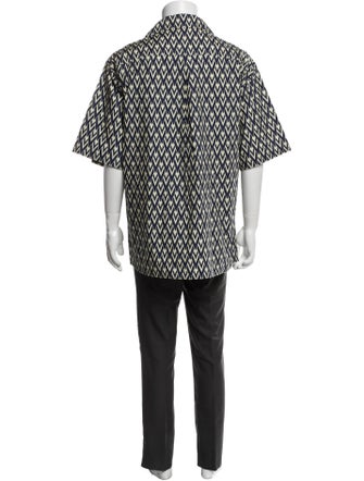Valentino Printed Short Sleeve Dress Shirt