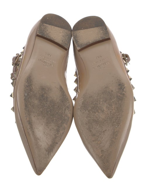 Valentino Rockstud Accents Patent Leather Ballet Flats