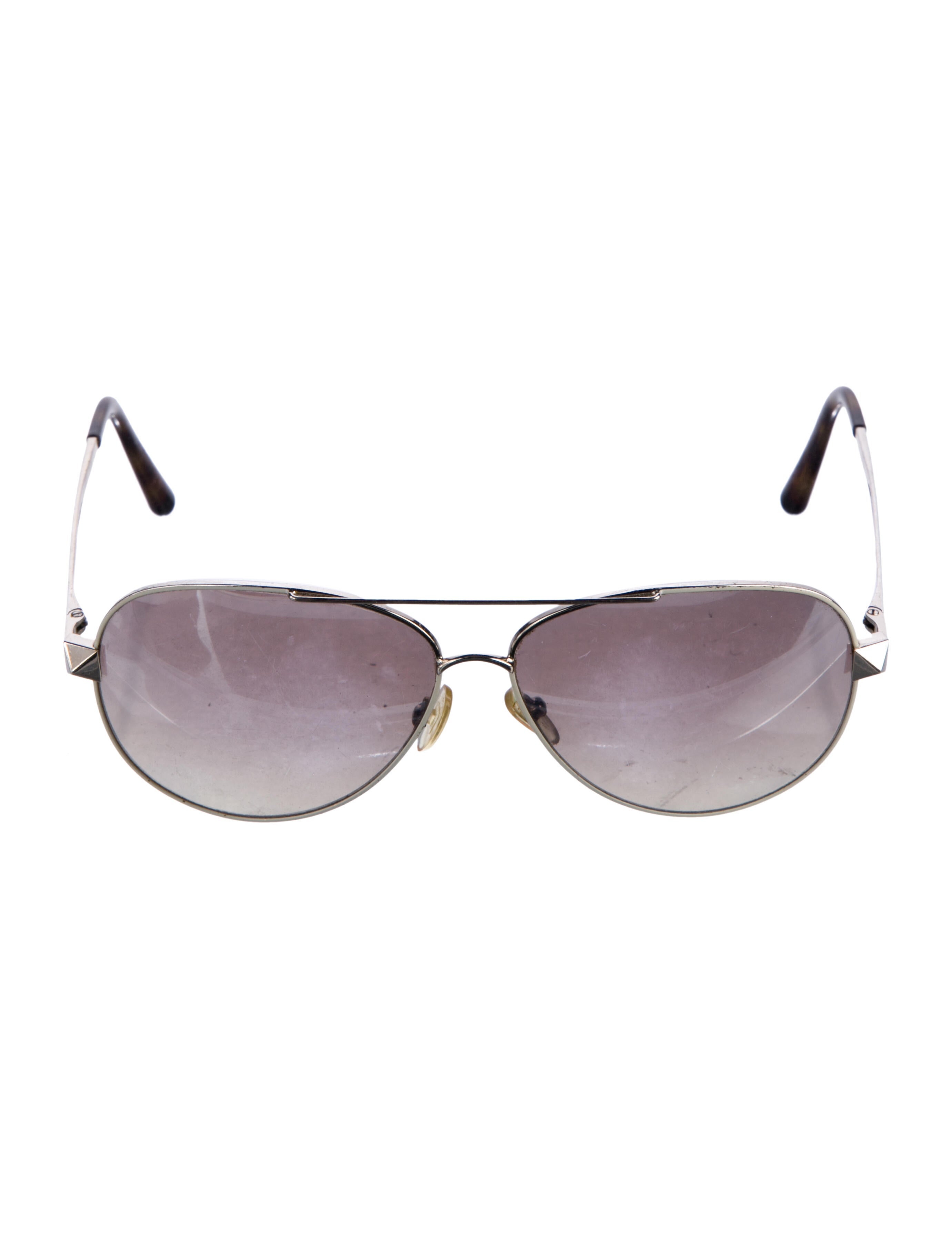 Valentino Rockstud Accents Aviator Sunglasses
