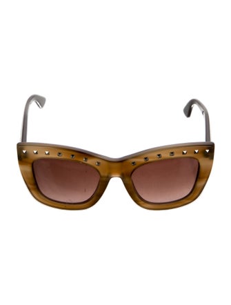 Valentino Rockstud Accents Cat-Eye Sunglasses