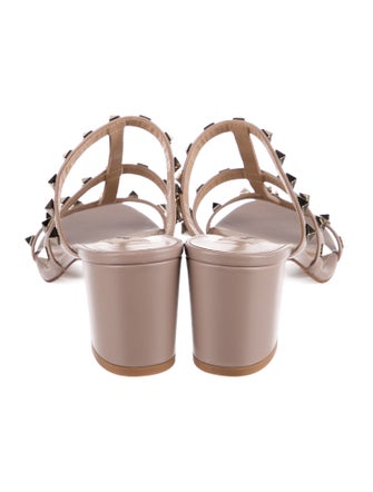 Valentino Rockstud Accents Leather Gladiator Sandals