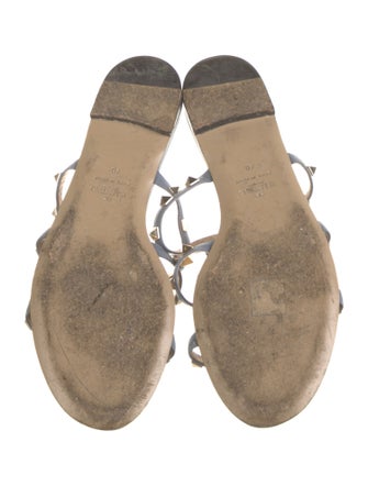 Valentino Rockstud Accents Leather Slides