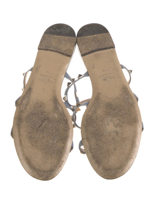 Valentino Rockstud Accents Leather Slides