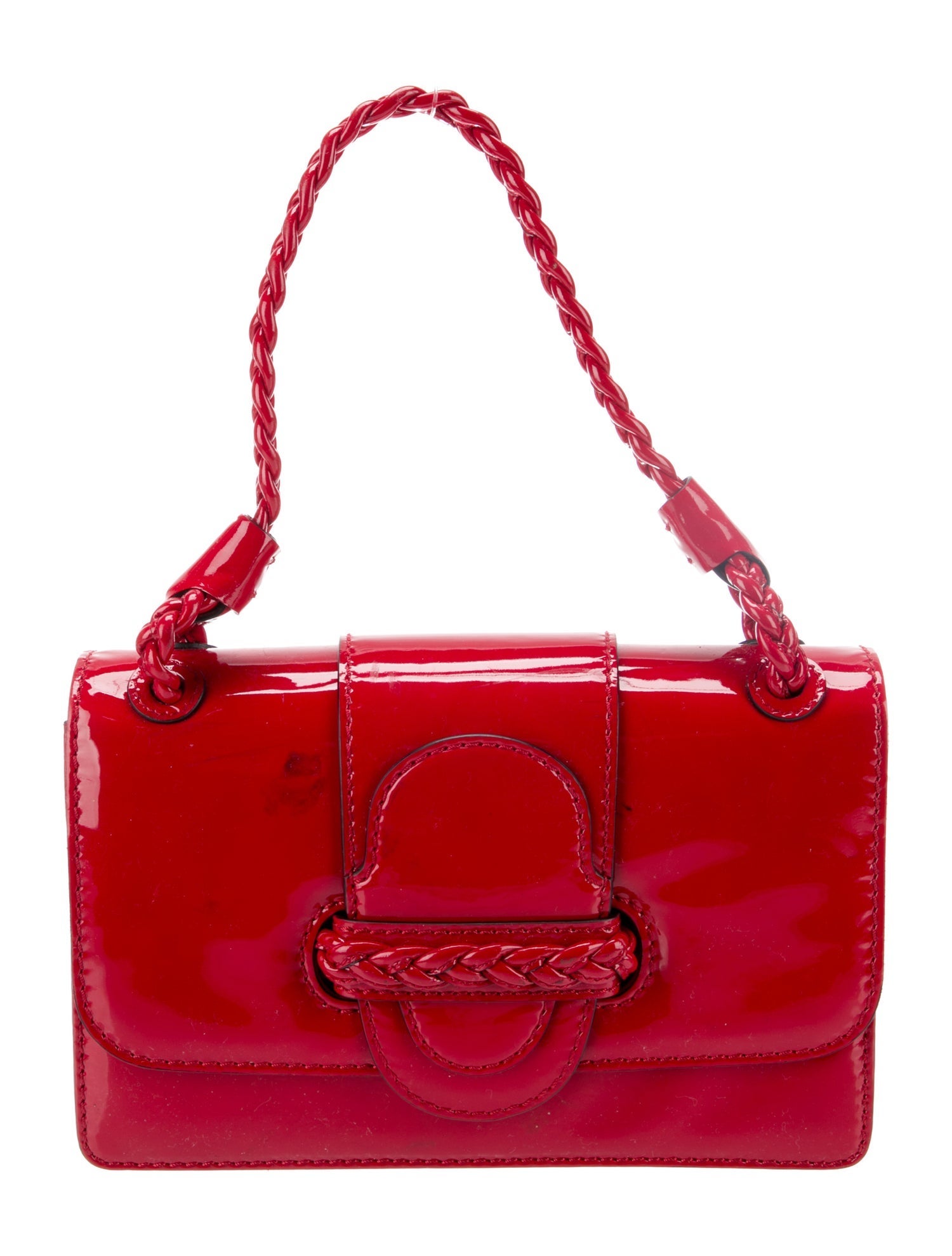 Valentino Patent Leather Top Handle Bag
