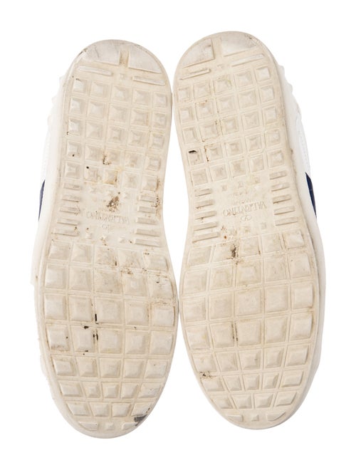 Valentino Rockstud Accents Leather Sneakers