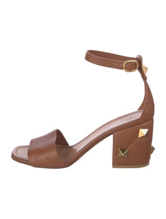 Valentino Rockstud Accents Leather Sandals