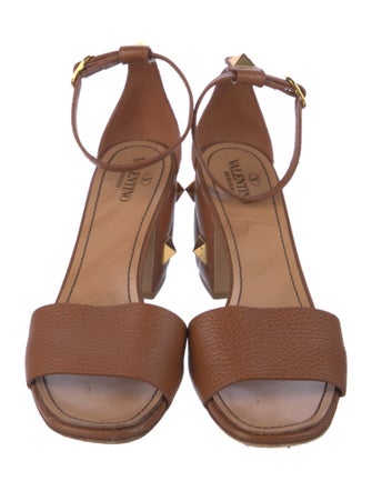 Valentino Rockstud Accents Leather Sandals