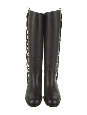 Valentino Leather Riding Boots
