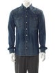 Valentino Rockstud Accents Long Sleeve Denim Shirt