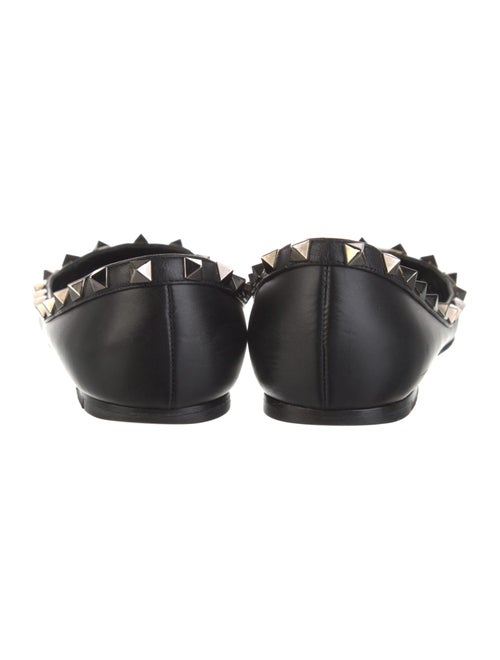 Valentino Rockstud Accents Leather Ballet Flats