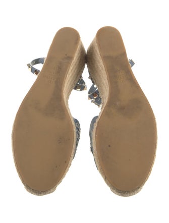 Valentino Rockstud Accents Denim Pumps