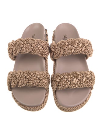 Valentino Rockstud Accents Leather Espadrilles