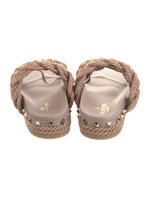 Valentino Rockstud Accents Leather Espadrilles