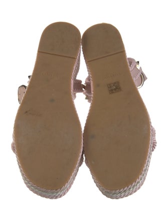 Valentino Rockstud Accents Leather Espadrilles