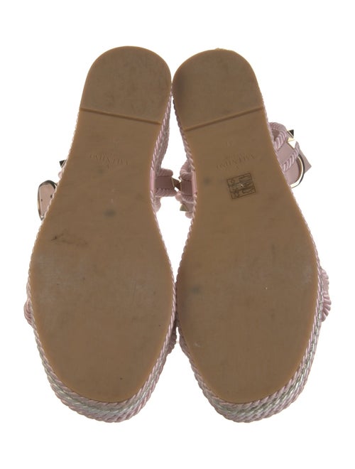 Valentino Rockstud Accents Leather Espadrilles