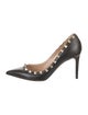 Valentino Rockstud Accents Leather Pumps