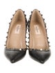 Valentino Rockstud Accents Leather Pumps
