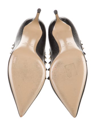 Valentino Rockstud Accents Leather Pumps