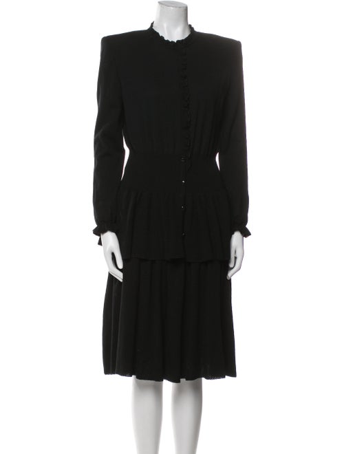 Valentino Wool Ruffle Embellishment Skirt Set