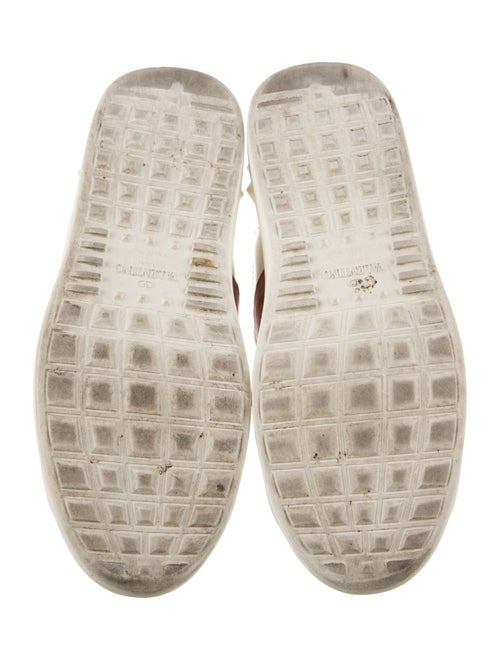 Valentino Leather Colorblock Pattern Sneakers