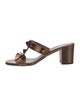 Valentino Rockstud Accents Leather T-Strap Sandals