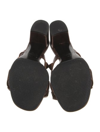 Valentino Rockstud Accents Leather T-Strap Sandals