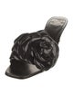 Valentino Mambo Rose Print Leather Slides