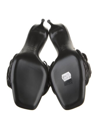 Valentino Mambo Rose Print Leather Slides