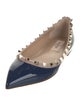 Valentino Rockstud Accents Patent Leather Ballet Flats