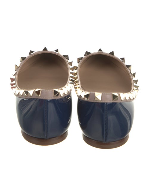 Valentino Rockstud Accents Patent Leather Ballet Flats