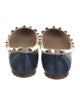 Valentino Rockstud Accents Patent Leather Ballet Flats