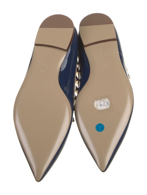Valentino Rockstud Accents Patent Leather Ballet Flats