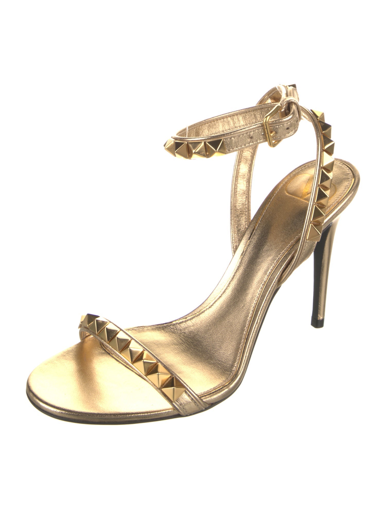 Valentino Rockstud Accents Leather Sandals w/ Tags