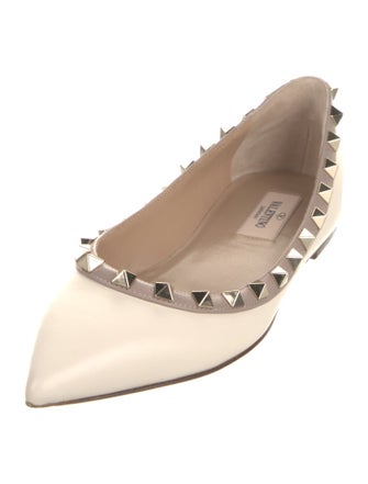 Valentino Rockstud Accents Leather Flats