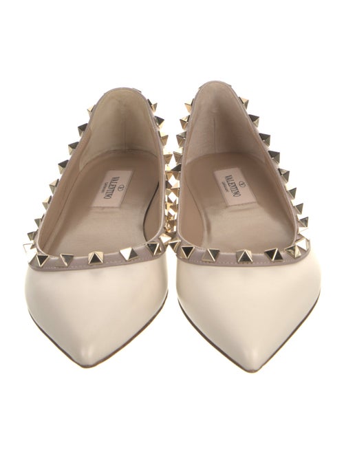 Valentino Rockstud Accents Leather Flats