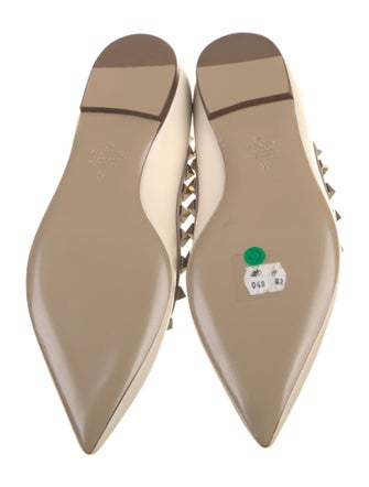 Valentino Rockstud Accents Leather Flats