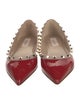 Valentino Rockstud Accents Patent Leather Ballet Flats