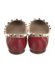 Valentino Rockstud Accents Patent Leather Ballet Flats