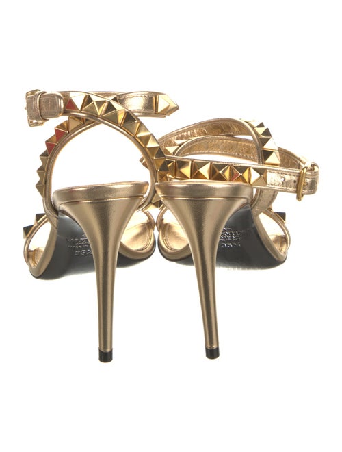 Valentino Rockstud Accents Leather Slingback Sandals