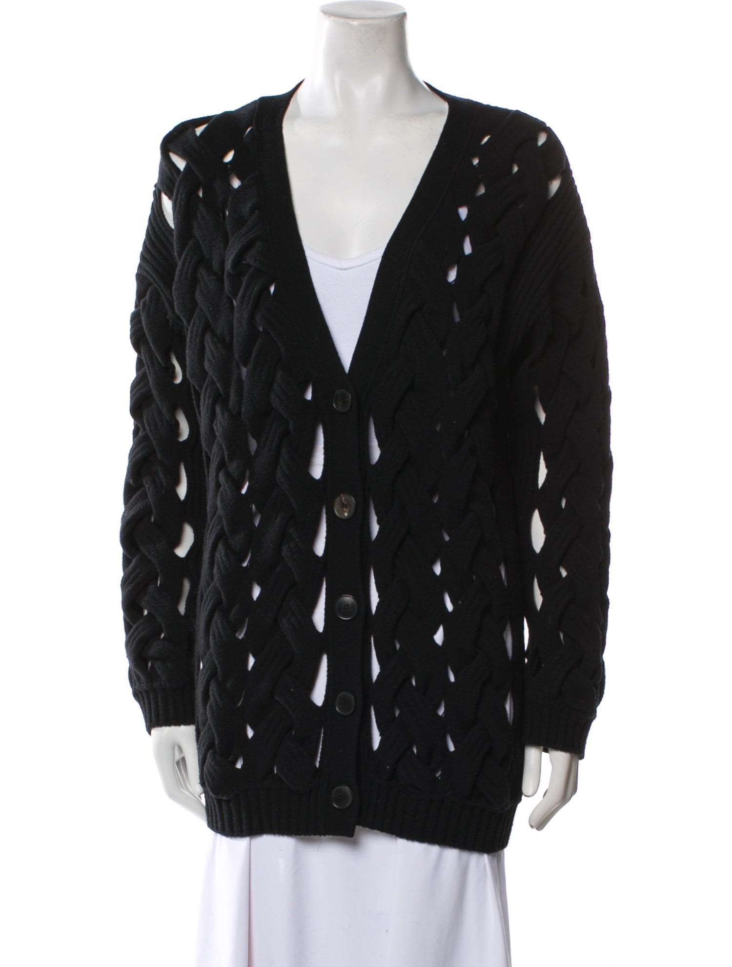 Valentino Wool Plunge Neckline Sweater