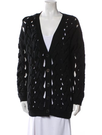 Valentino Wool Plunge Neckline Sweater