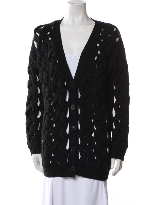 Valentino Wool Plunge Neckline Sweater