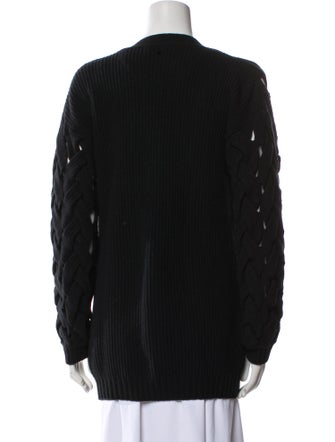 Valentino Wool Plunge Neckline Sweater